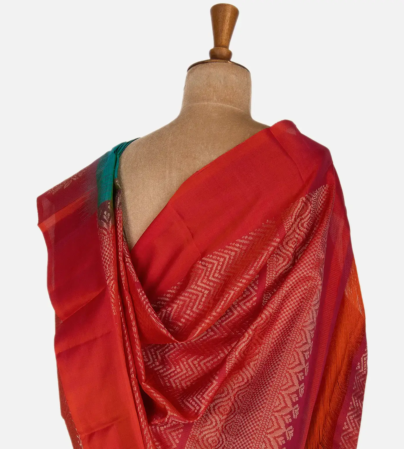 Peacock Blue Soft Silk Saree3