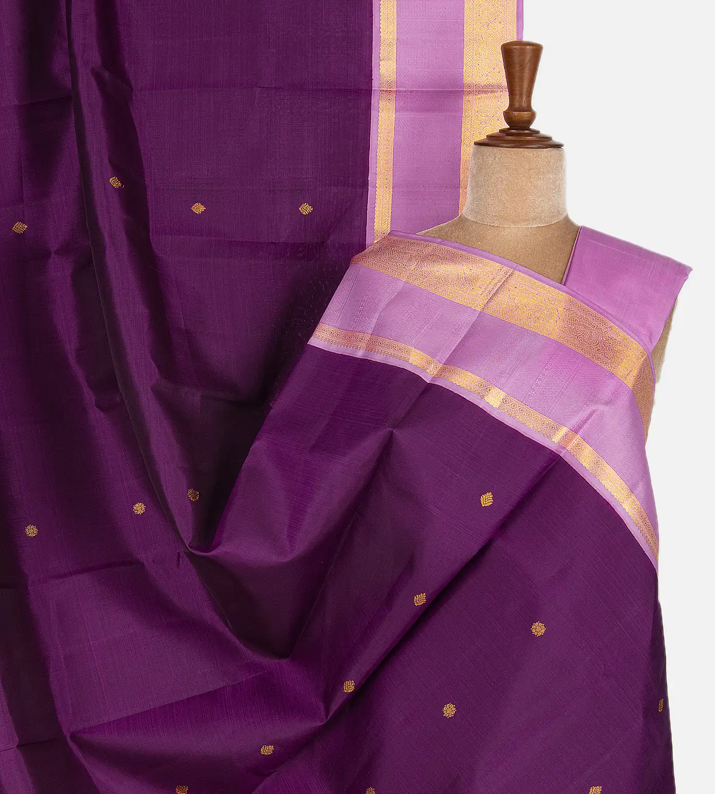 Purple Kanchipuram Silk Saree1