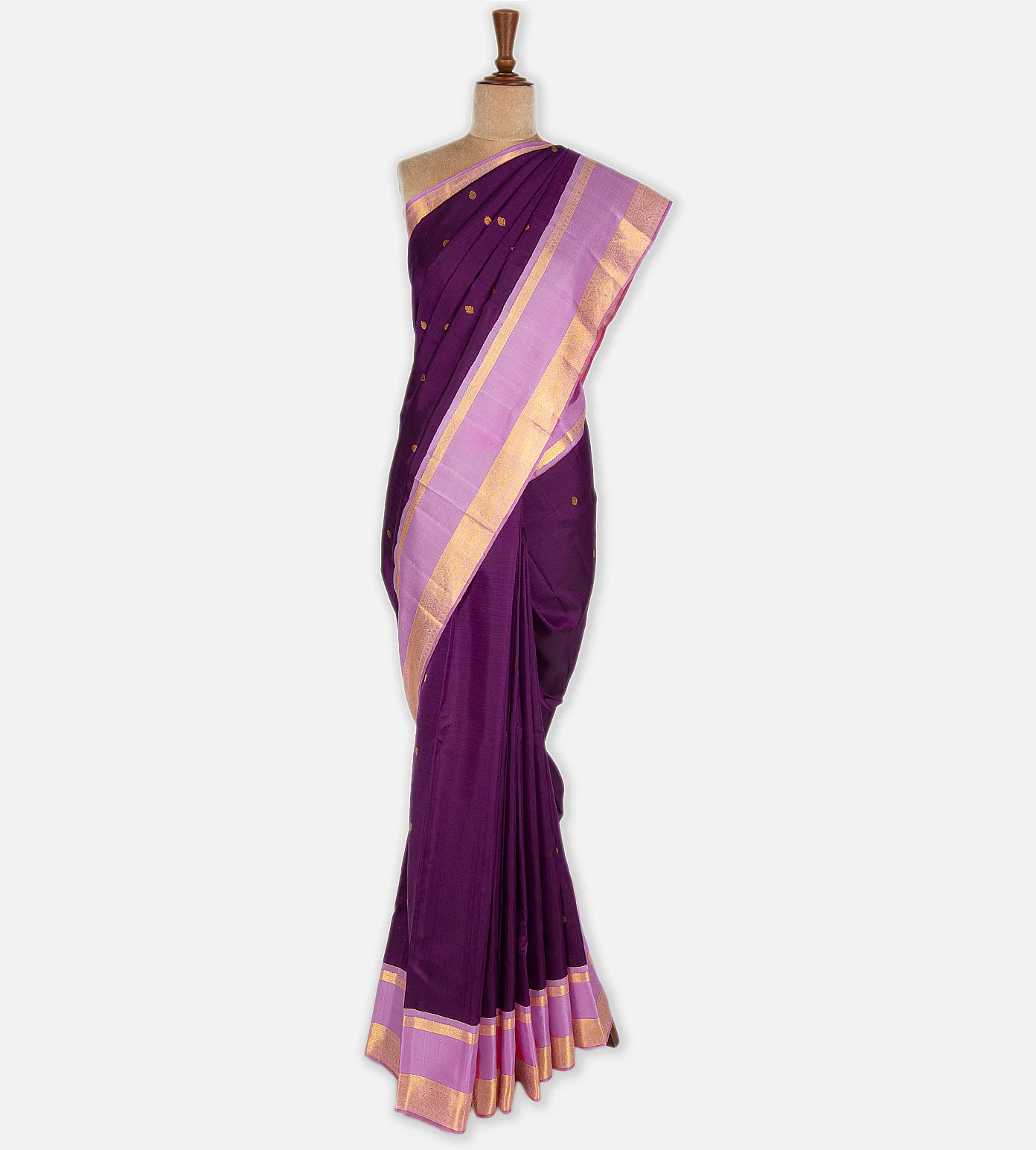 Purple Kanchipuram Silk Saree2