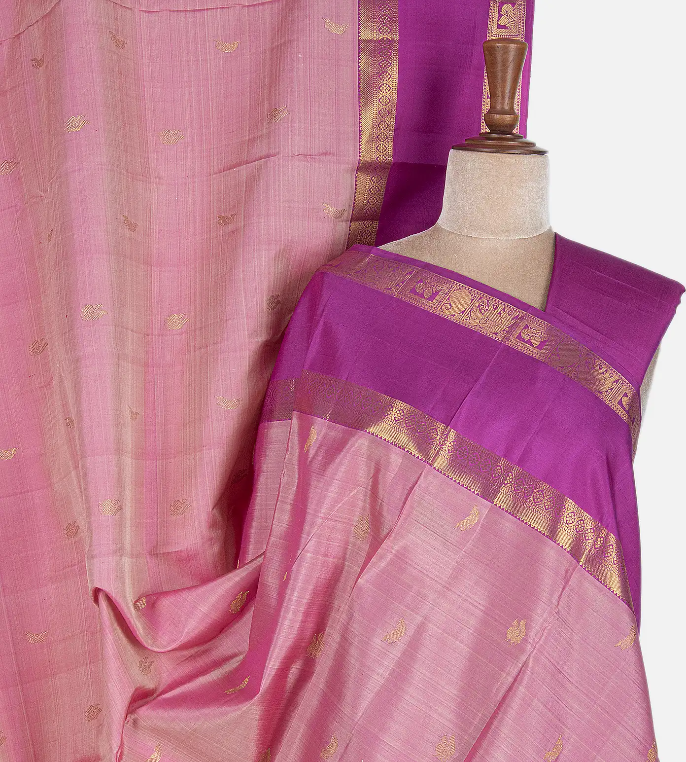 Pink Kanchipuram Silk Saree1