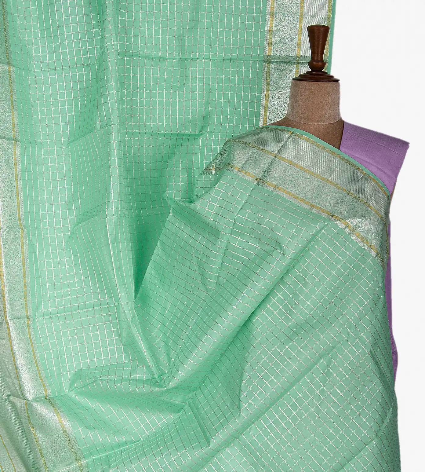 Blue Kanchipuram Silk Saree1