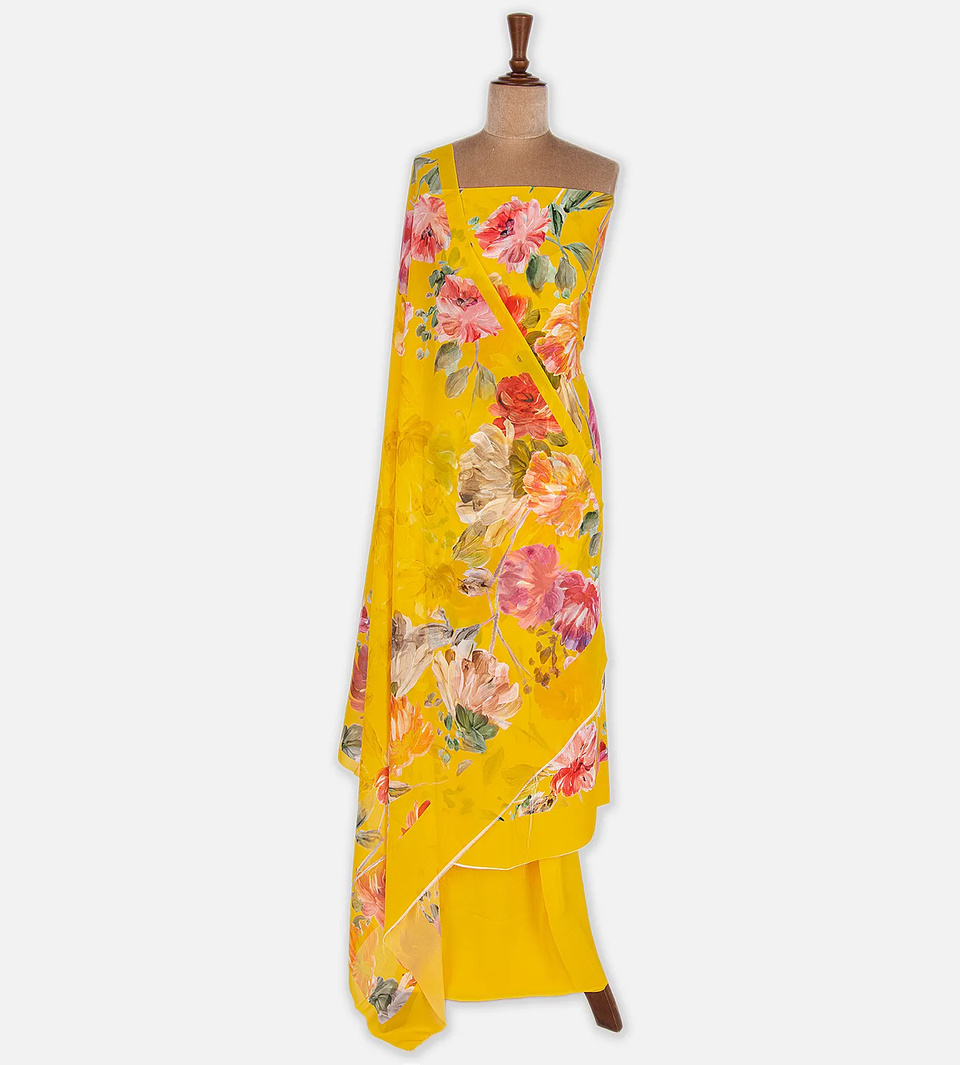 Yellow Satin Crepe Salwar2