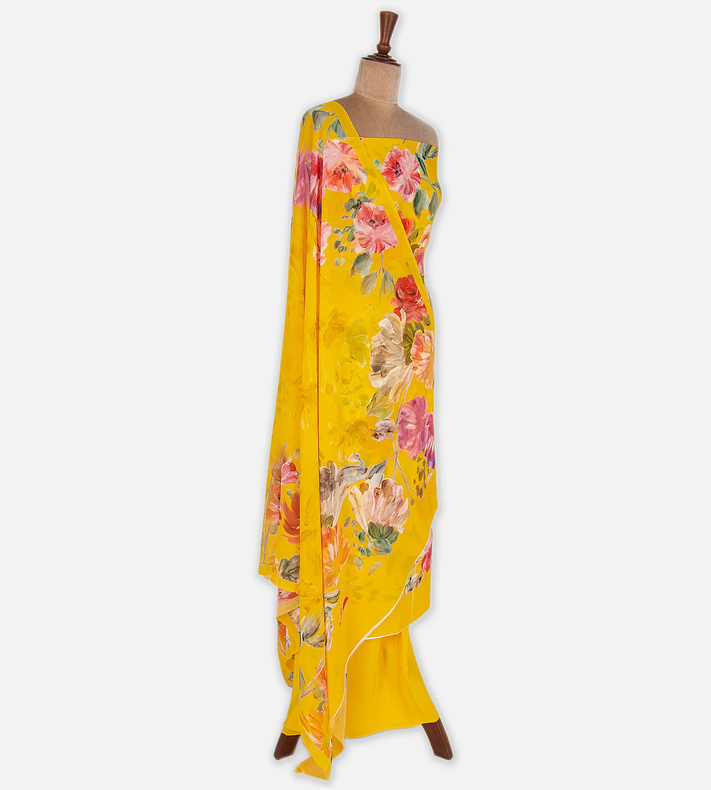 Yellow Satin Crepe Salwar3