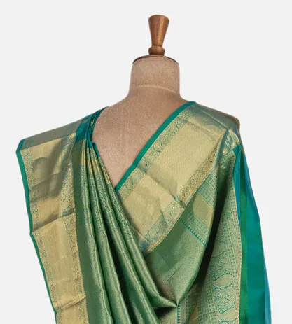 Peacock Green Soft Silk Saree3