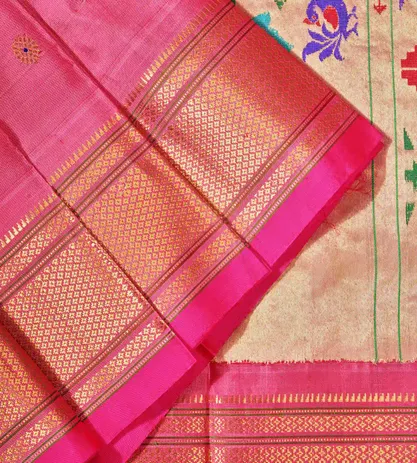 Pink Paithani Gadwal Silk Saree2