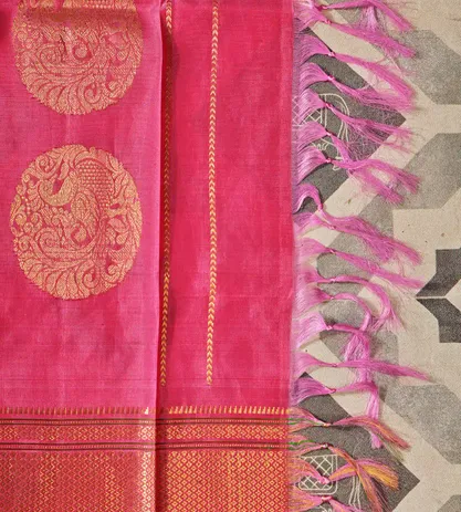 Pink Paithani Gadwal Silk Saree3