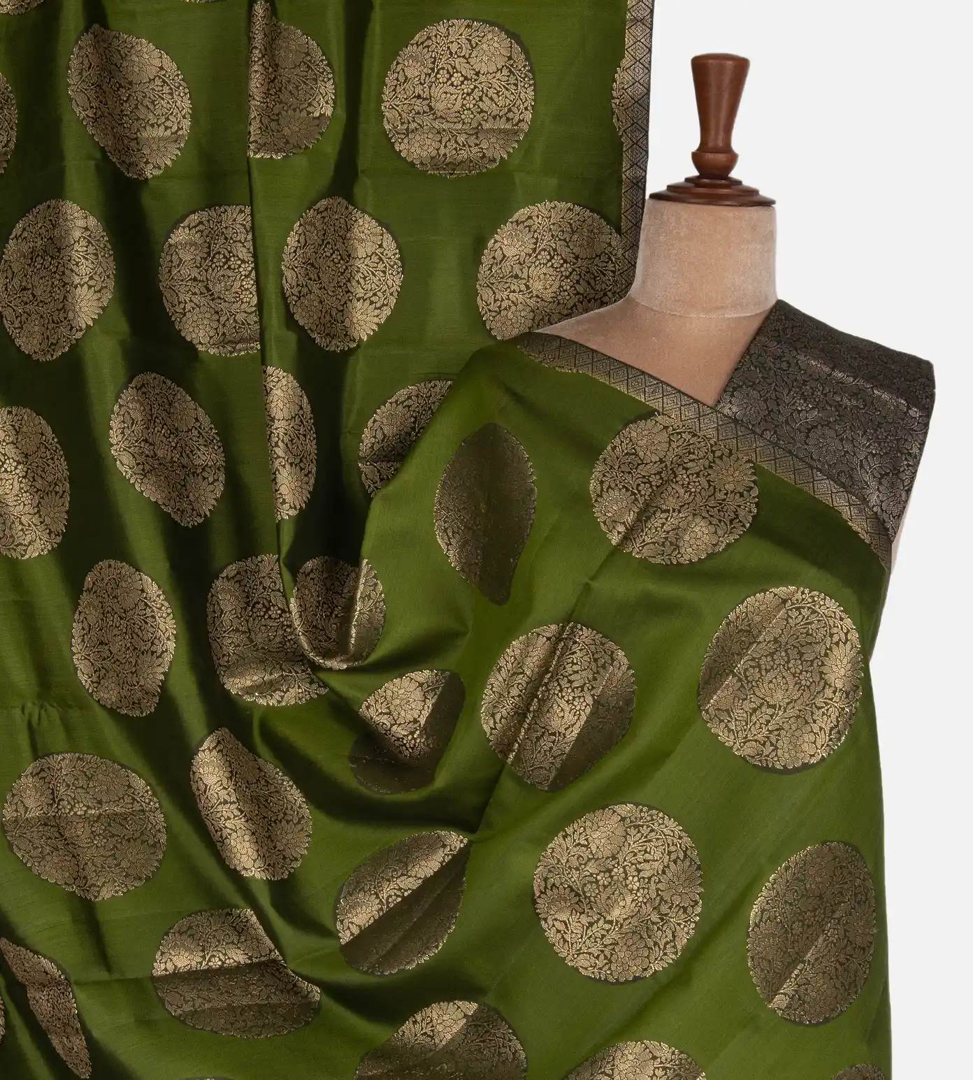 Green Chaniya Silk Saree1
