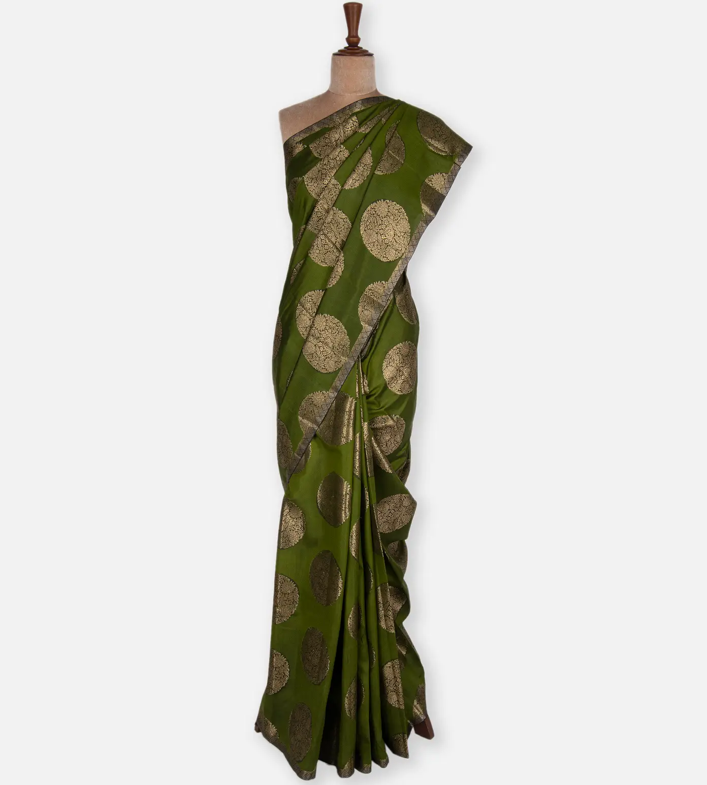 Green Chaniya Silk Saree2