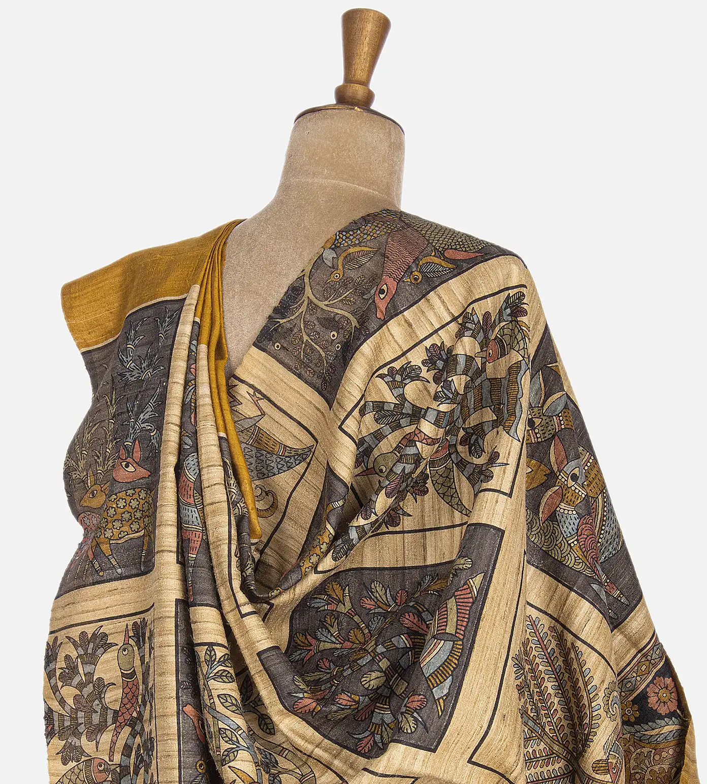 Gold Colour Tussar Saree3