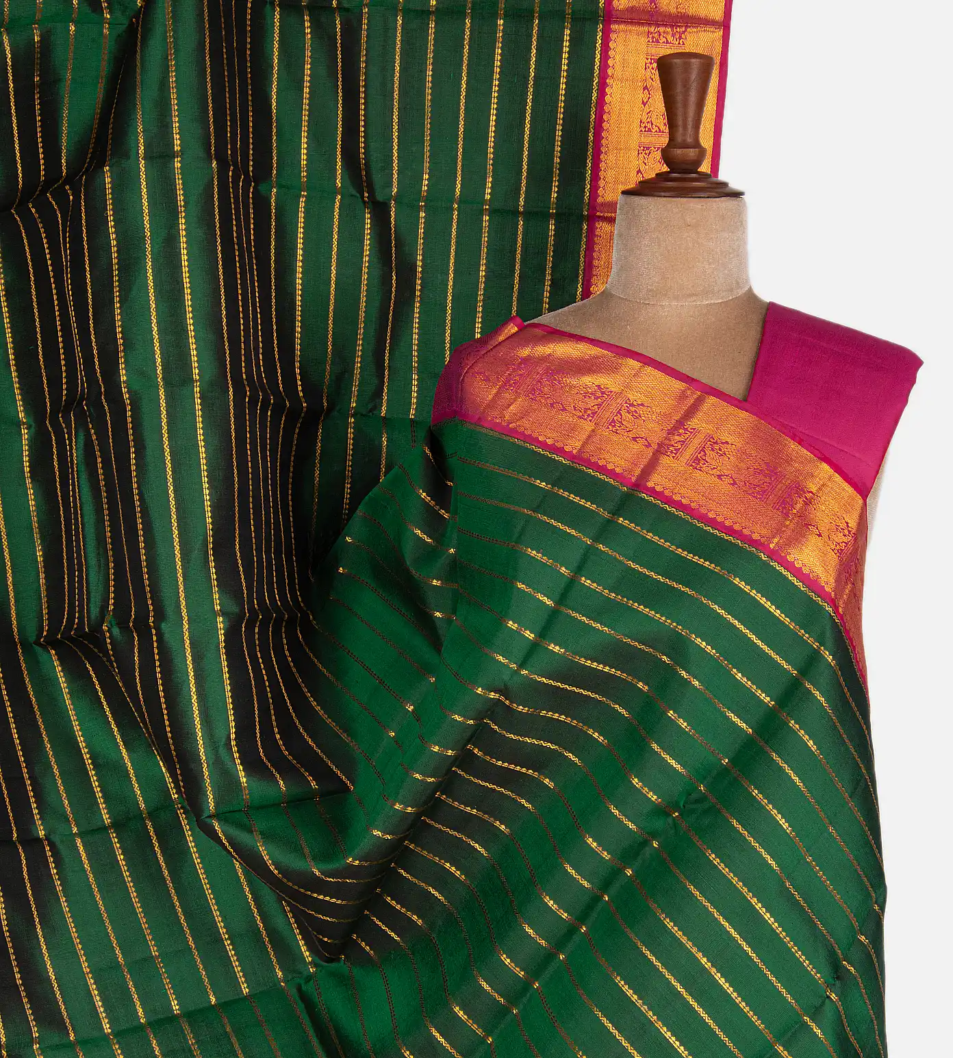 Green Kanchipuram Silk Saree1