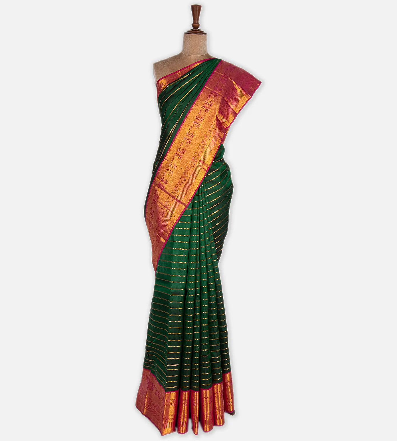 Green Kanchipuram Silk Saree2