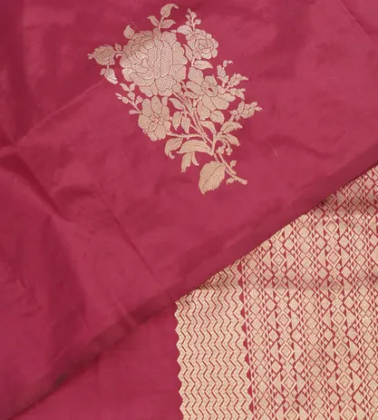 Pink Banarasi Silk Saree4