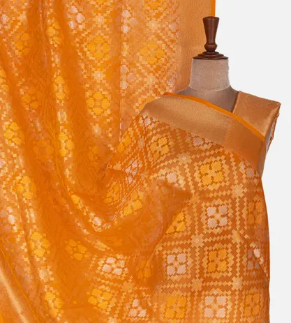 Yellow Kora Silk Saree1