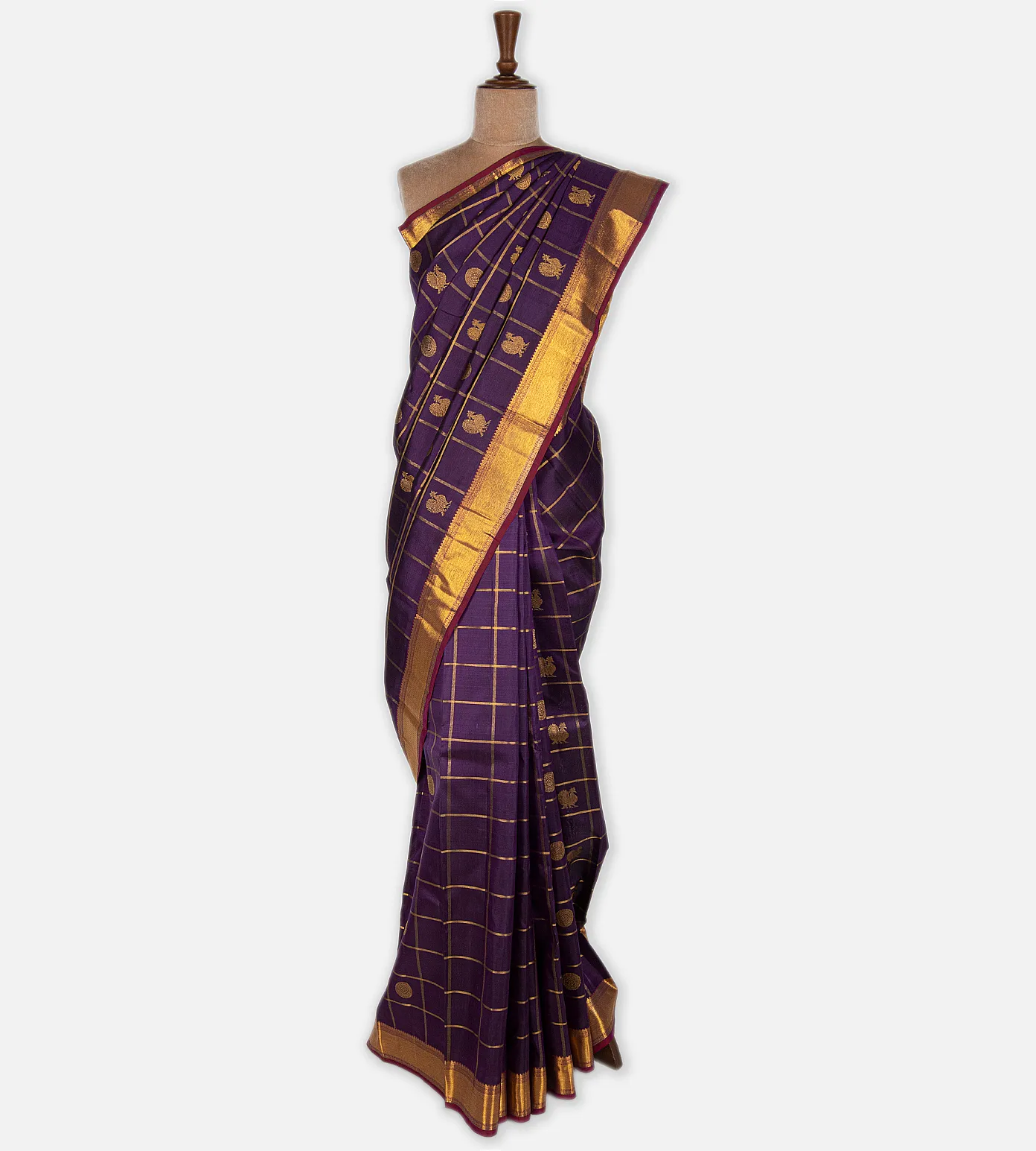 Purple Kanchipuram Silk Saree2