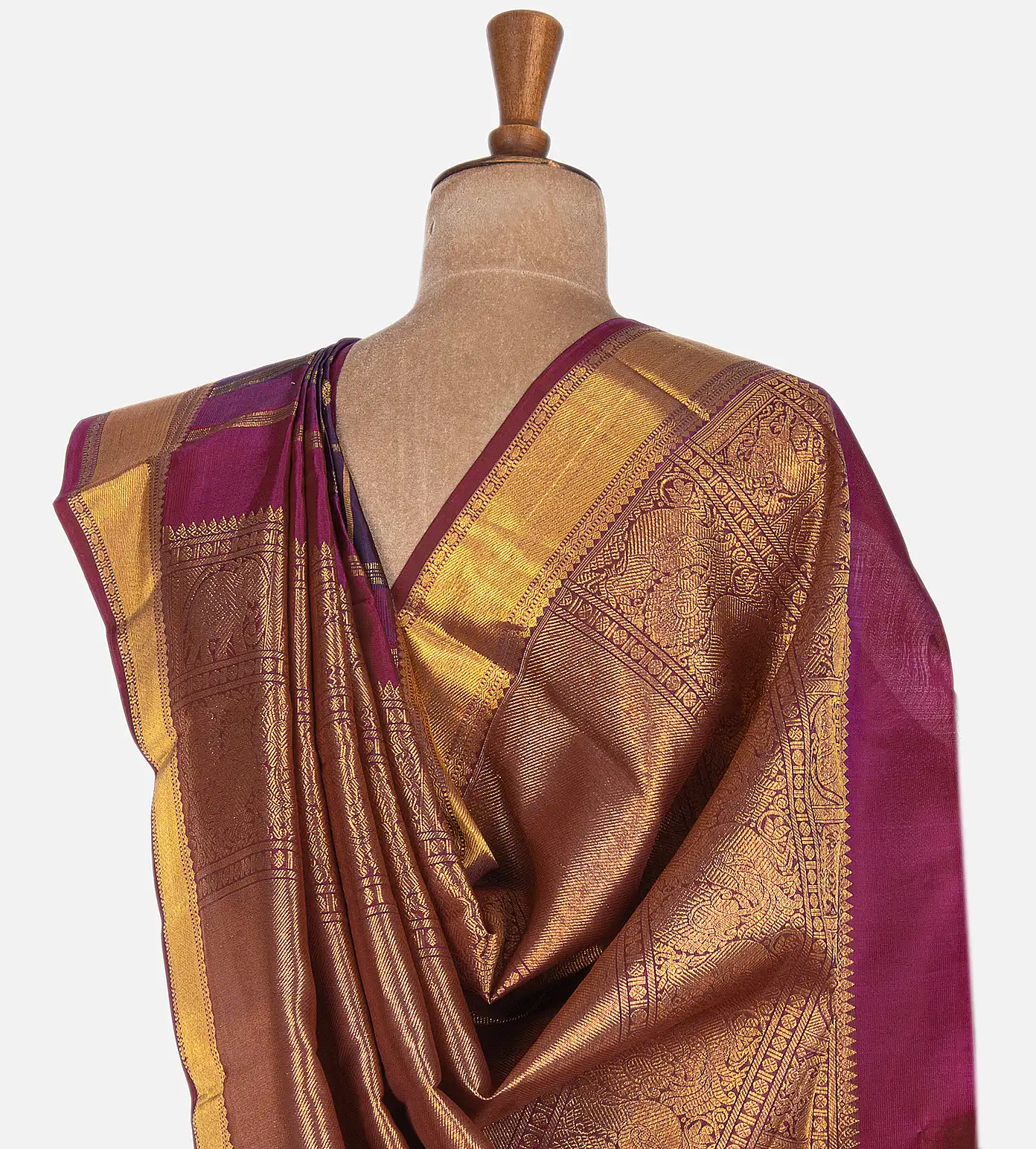 Purple Kanchipuram Silk Saree3