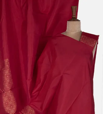 Crimson Red Kanchipuram Silk Saree1