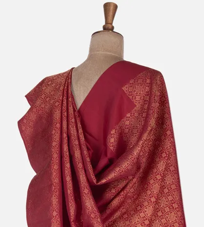 Crimson Red Kanchipuram Silk Saree3
