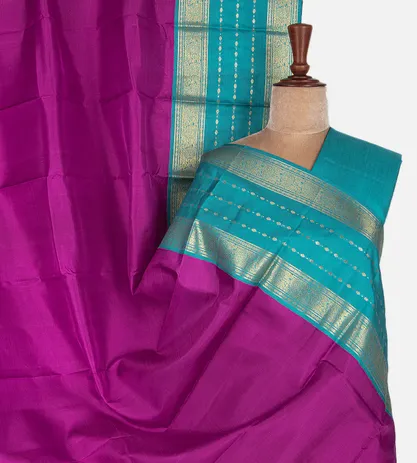 Bright Purple Kanchipuram Silk Saree1