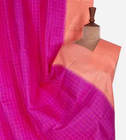 Fuschia Pink Kanchipuram Silk Saree1