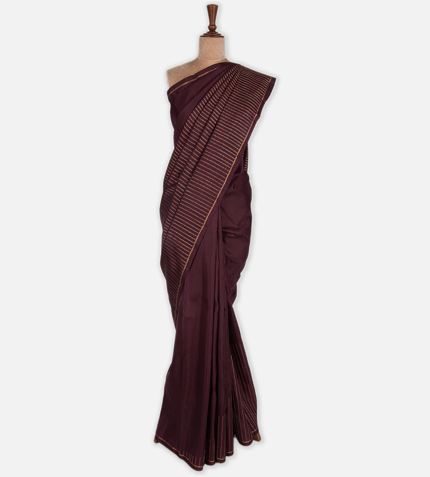 Deep Maroon Kanchipuram Silk Saree2