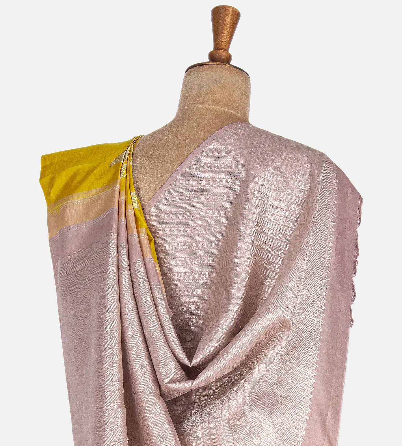Yellow Kanchipuram Silk Saree3