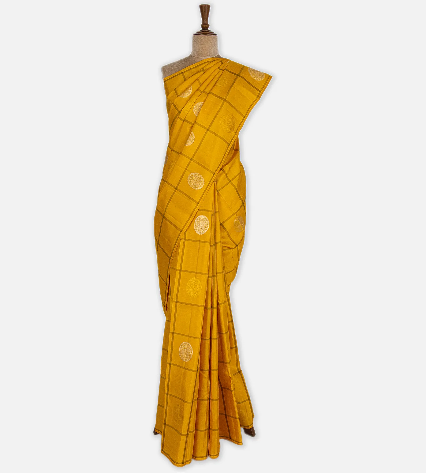 Yellow Kanchipuram Silk Saree2