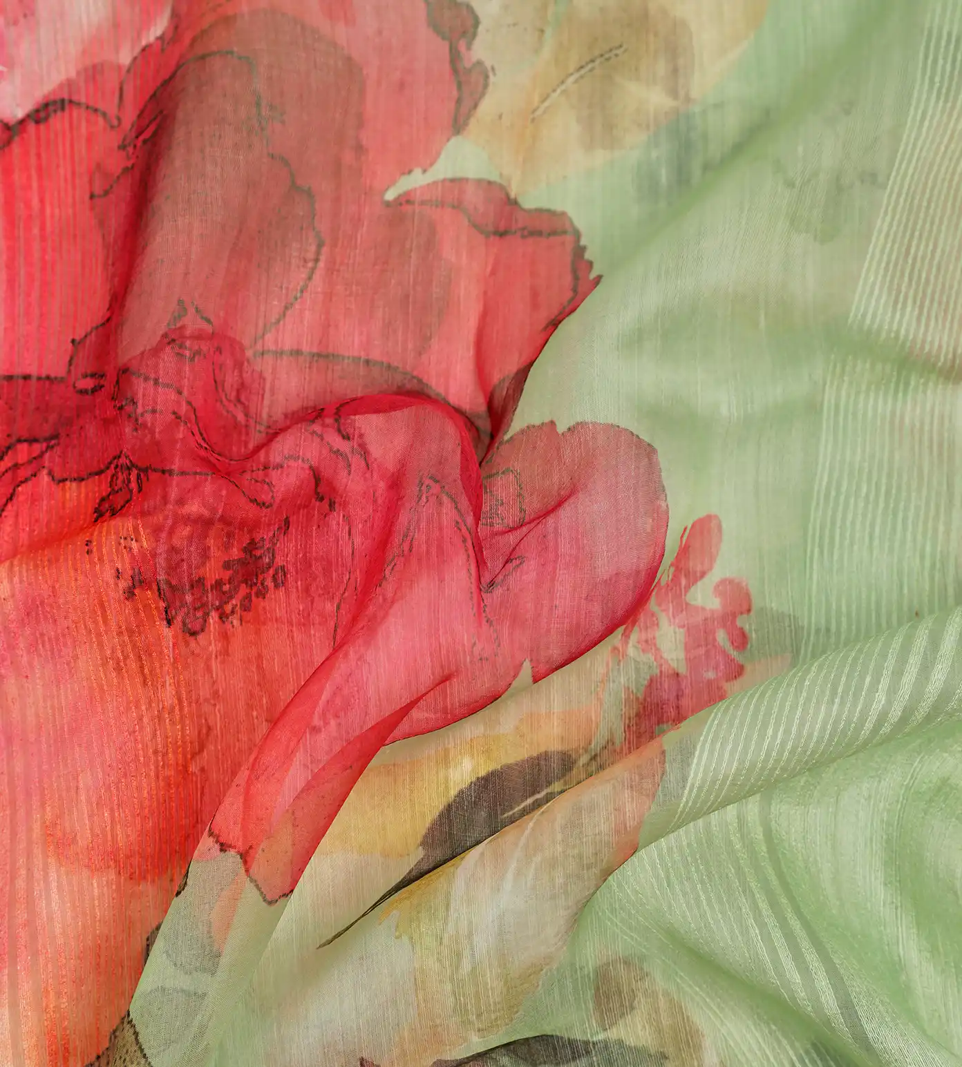 Green Matka Tussar Saree3