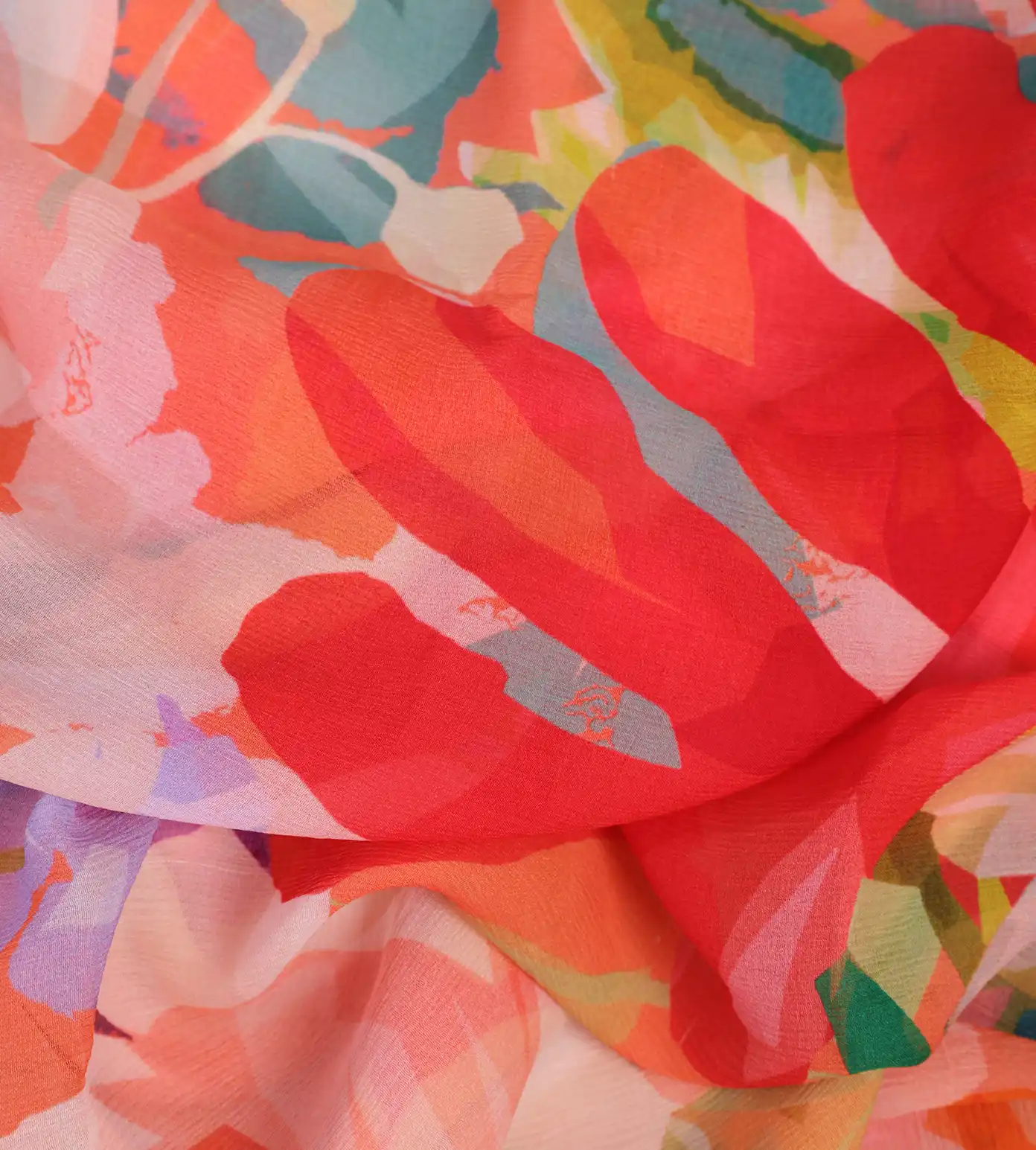 Peach Chiffon Saree4