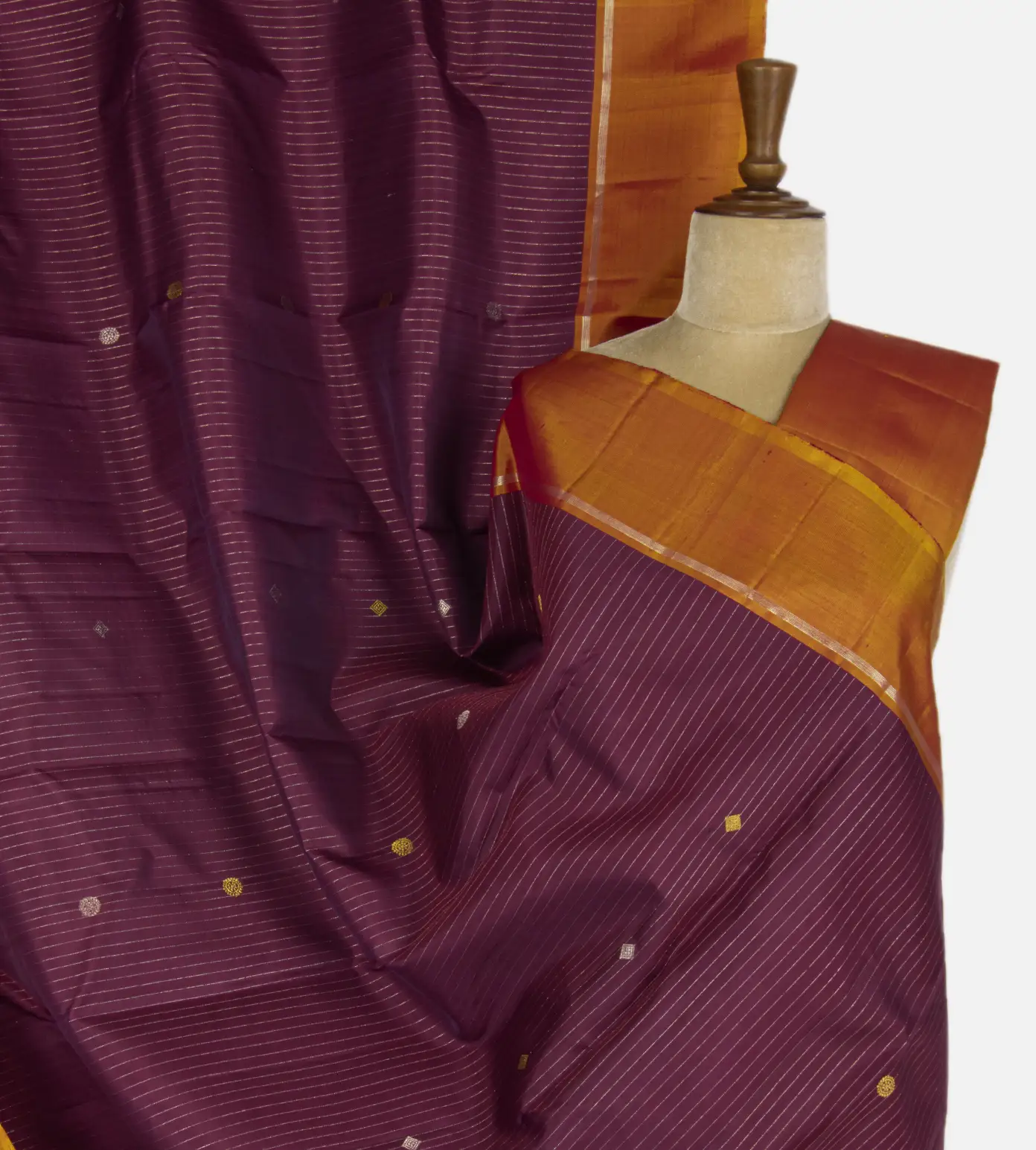 Purple Kanchipuram Silk Saree1