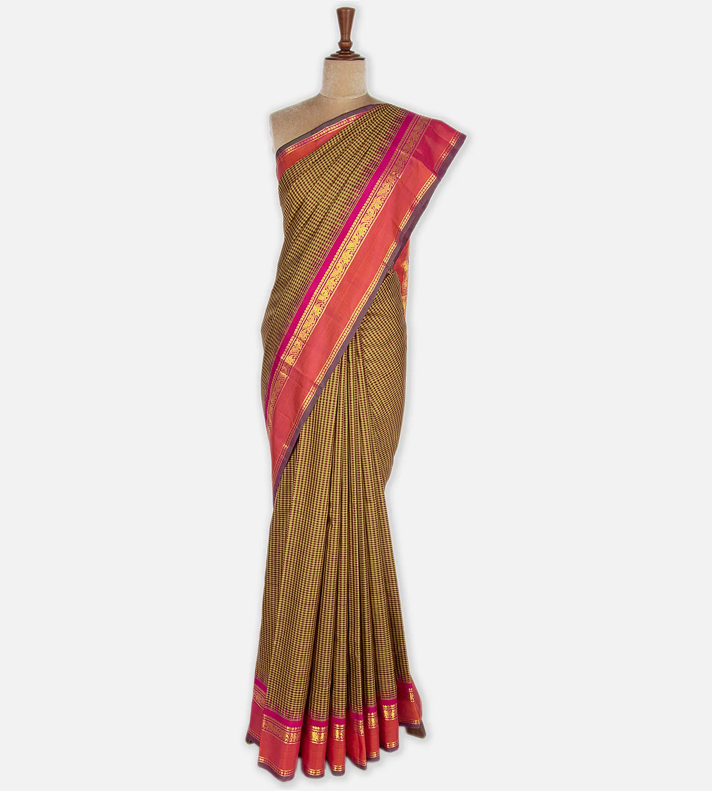 yellow-and-deep-maroon-kanchipuram-silk-saree-c0151446-b