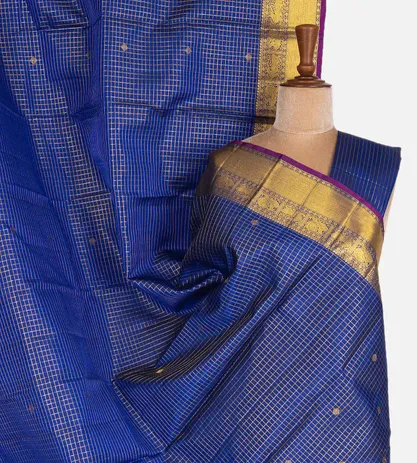 Blue Kanchipuram Silk Saree1