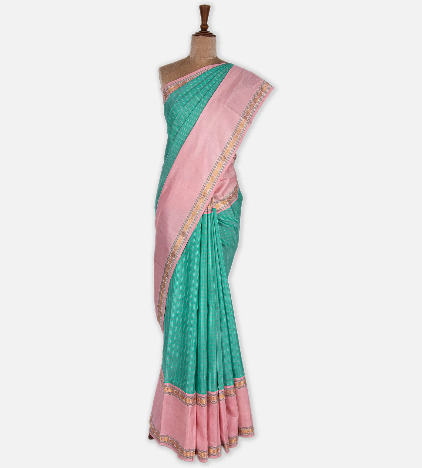 Sea Green Kanchipuram Silk Saree2