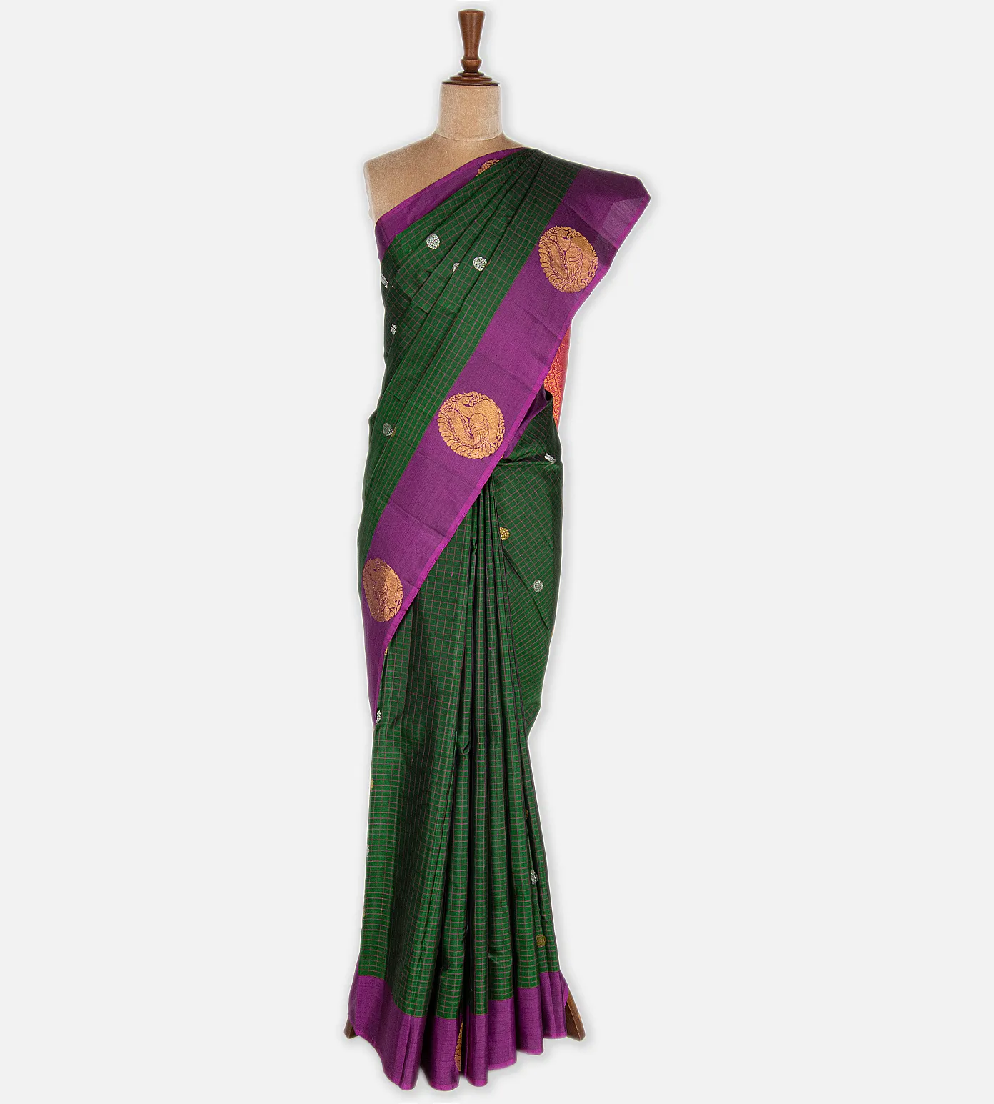 Green Kanchipuram Silk Saree2