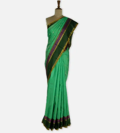 Jade Green Kanchipuram Silk Saree2