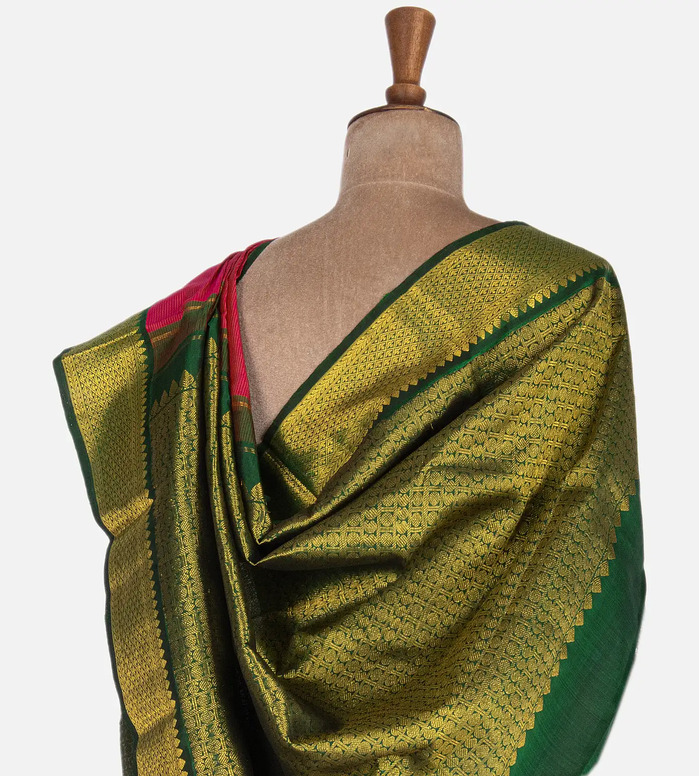 Pinkish Orange Kanchipuram Silk Saree3