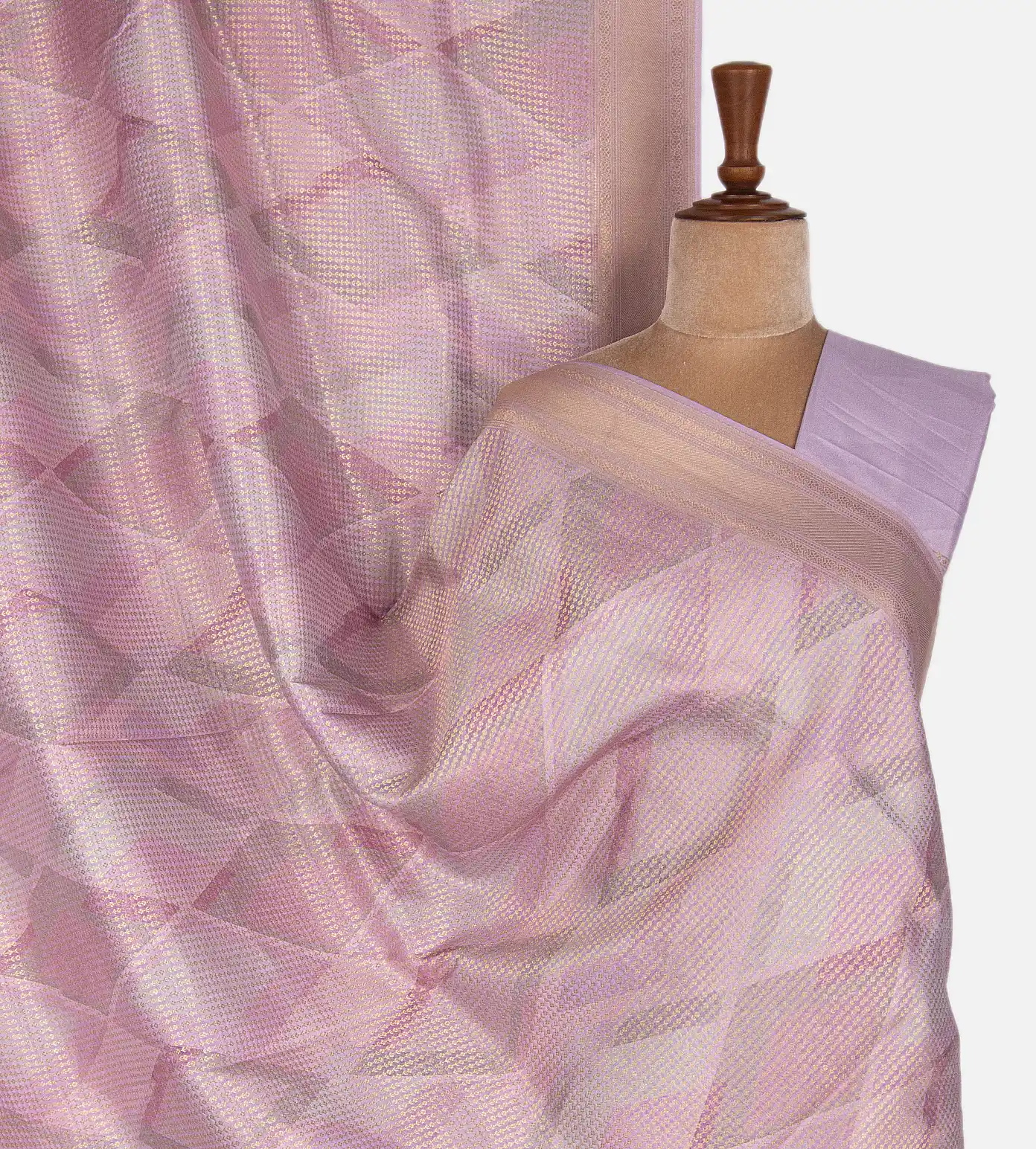 Multicolour Banaras Crepe Saree1