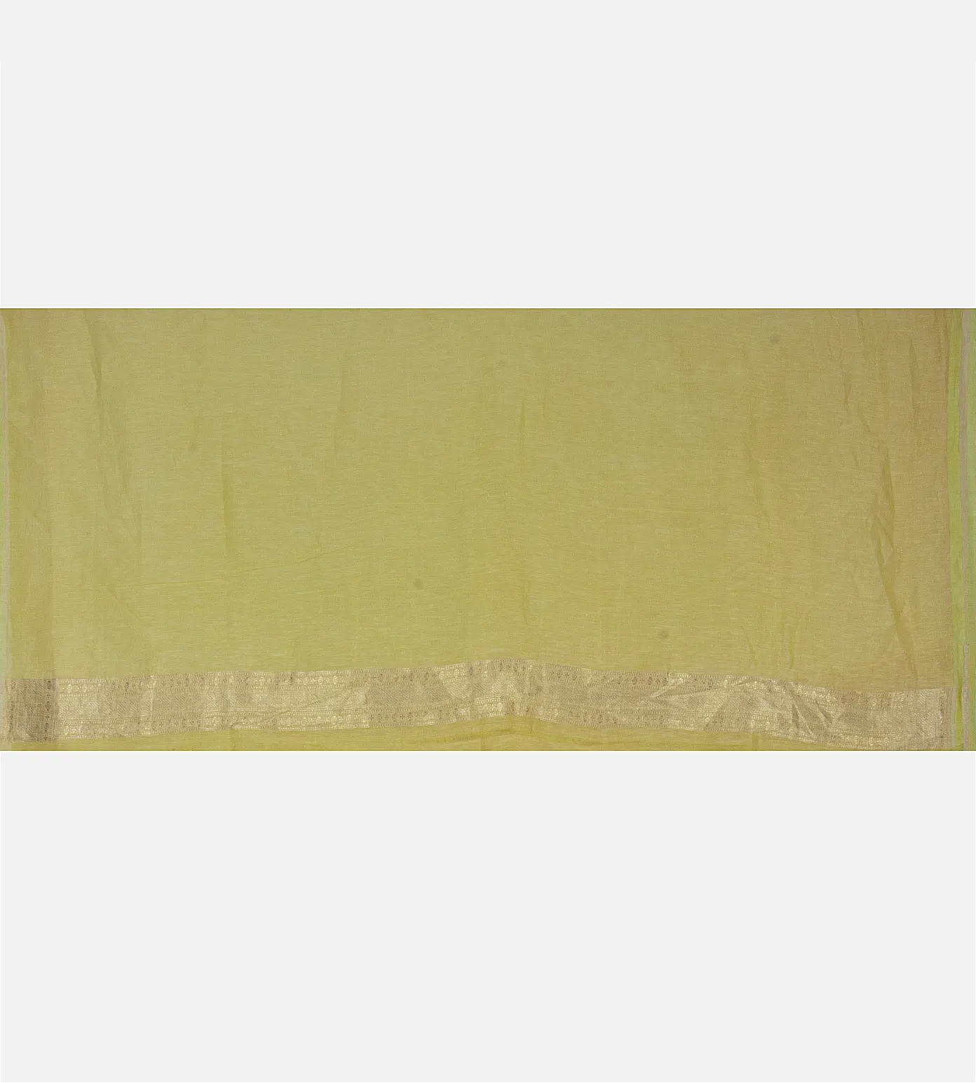 Yellow Banaras Linen Georgette Saree4