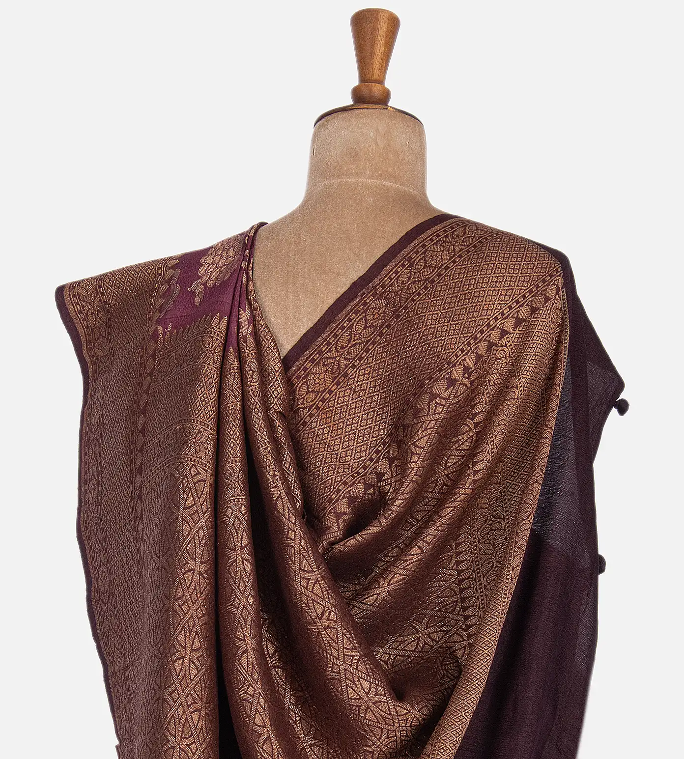 Pink Banarasi Tussar Saree3