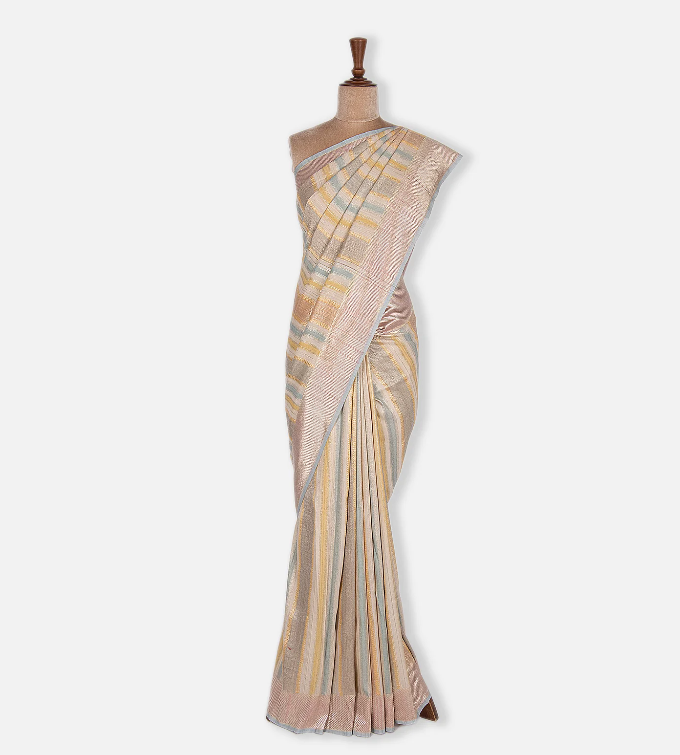 Multicolour Tussar Georgette Saree2