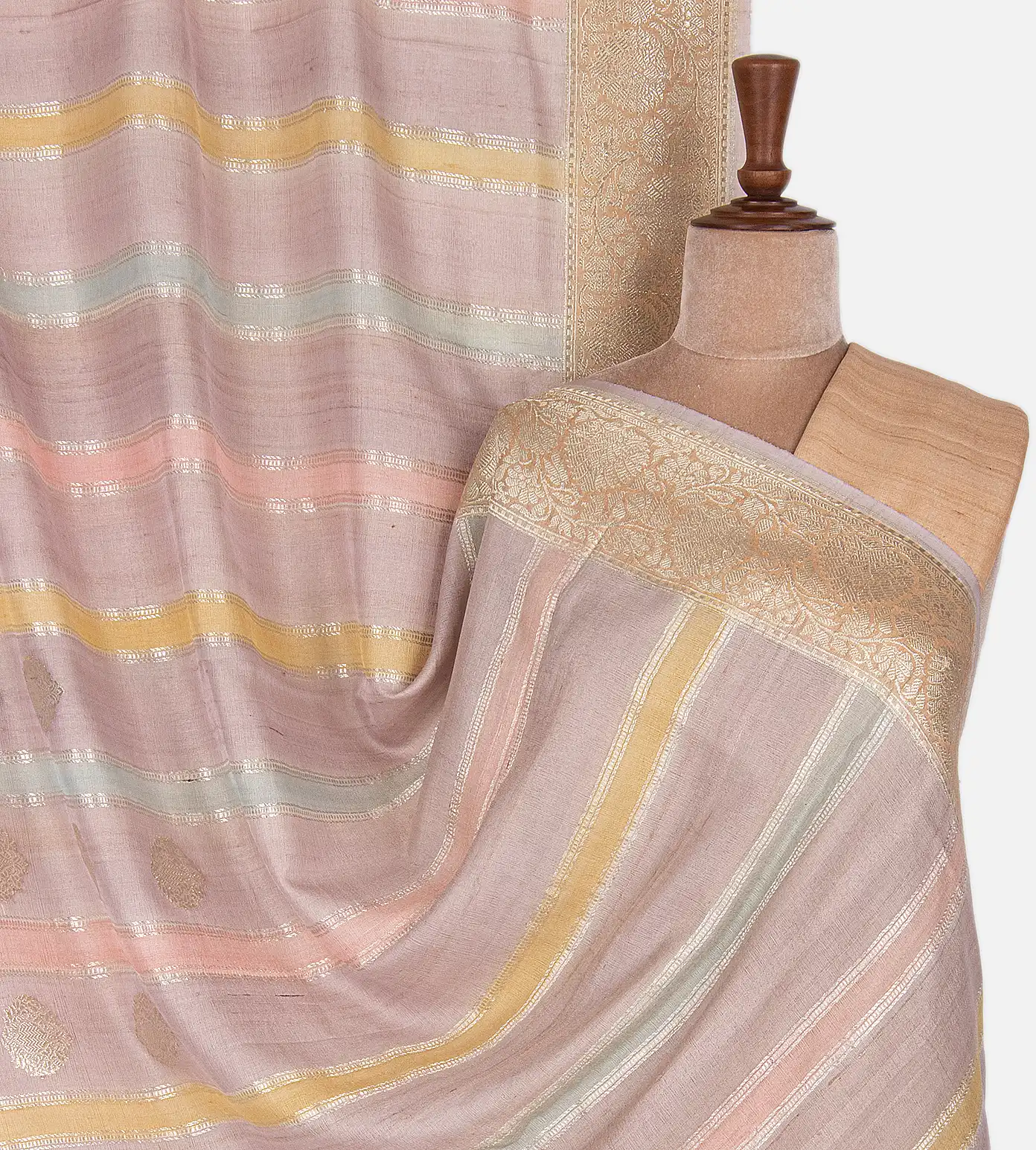 Multicolour Tussar Georgette Saree1