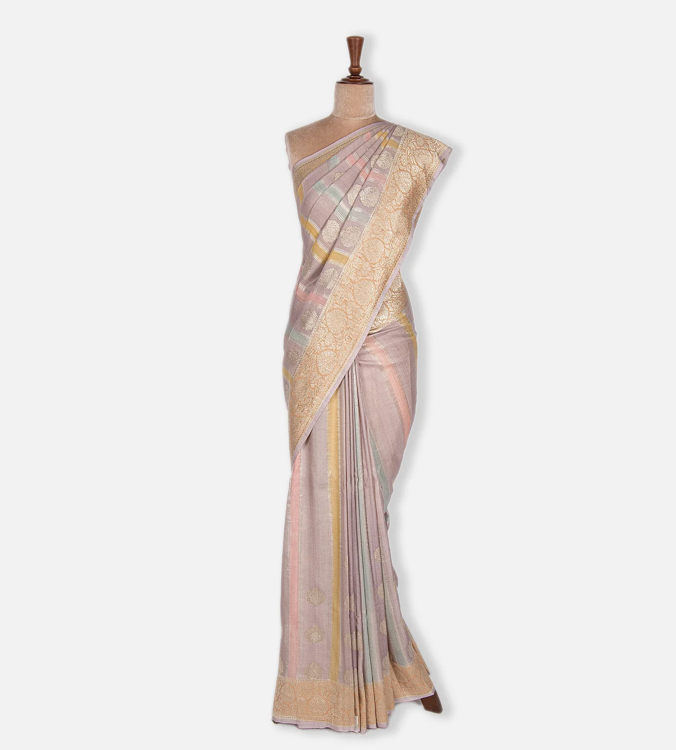 Multicolour Tussar Georgette Saree2
