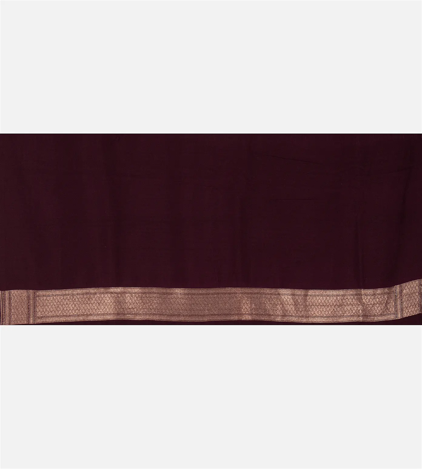 Deep Maroon Banaras Crepe Saree4