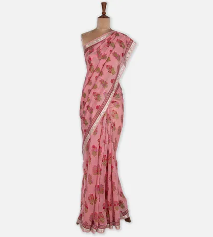 Pink Chanderi Cotton Saree2