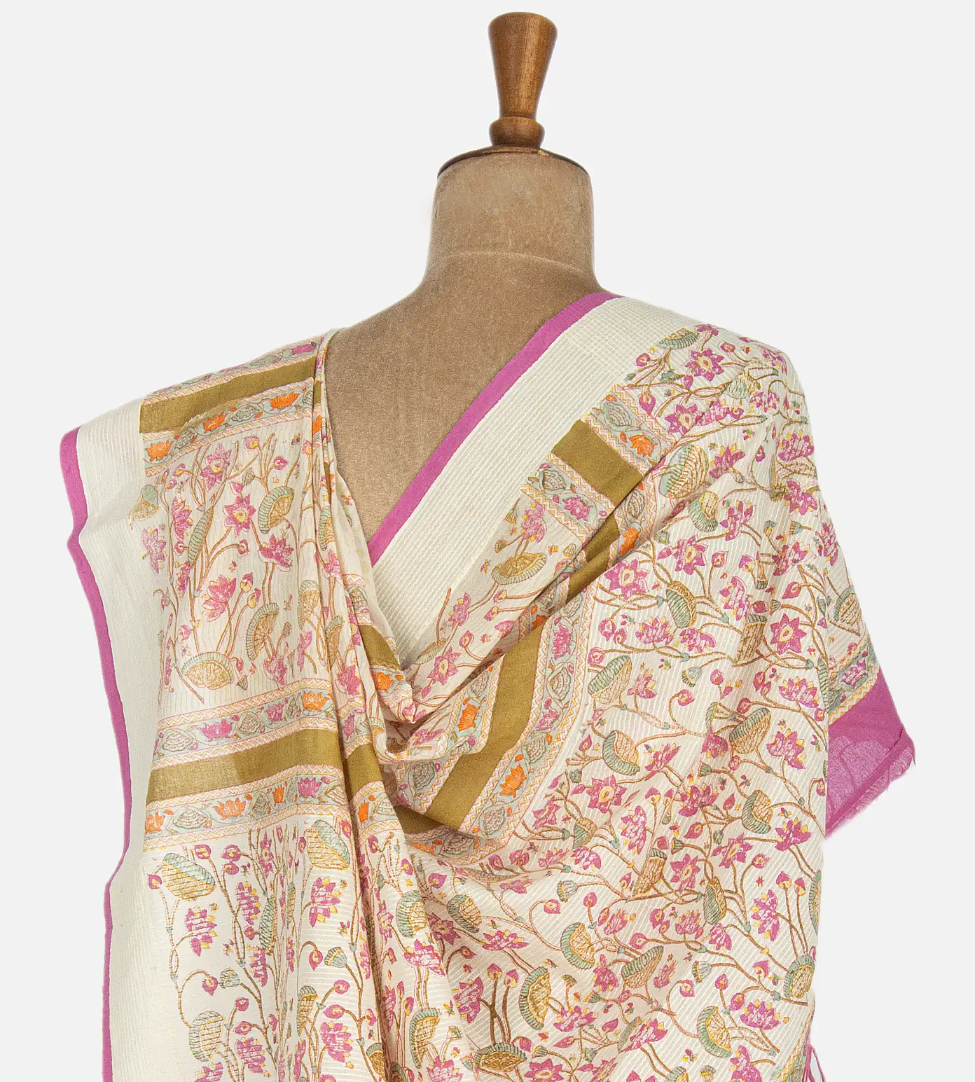 Off-White Cotton Saree3