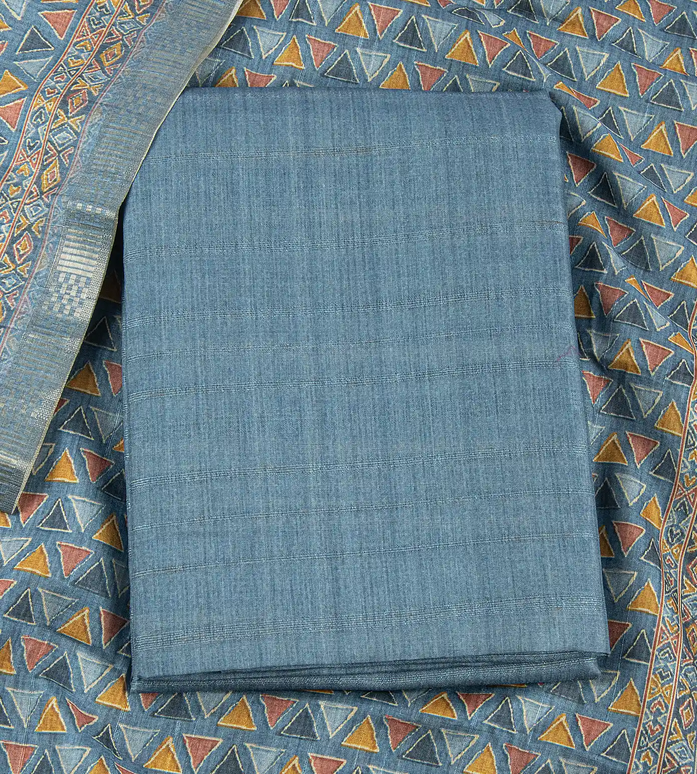 Blue Mixed Cotton Salwar1