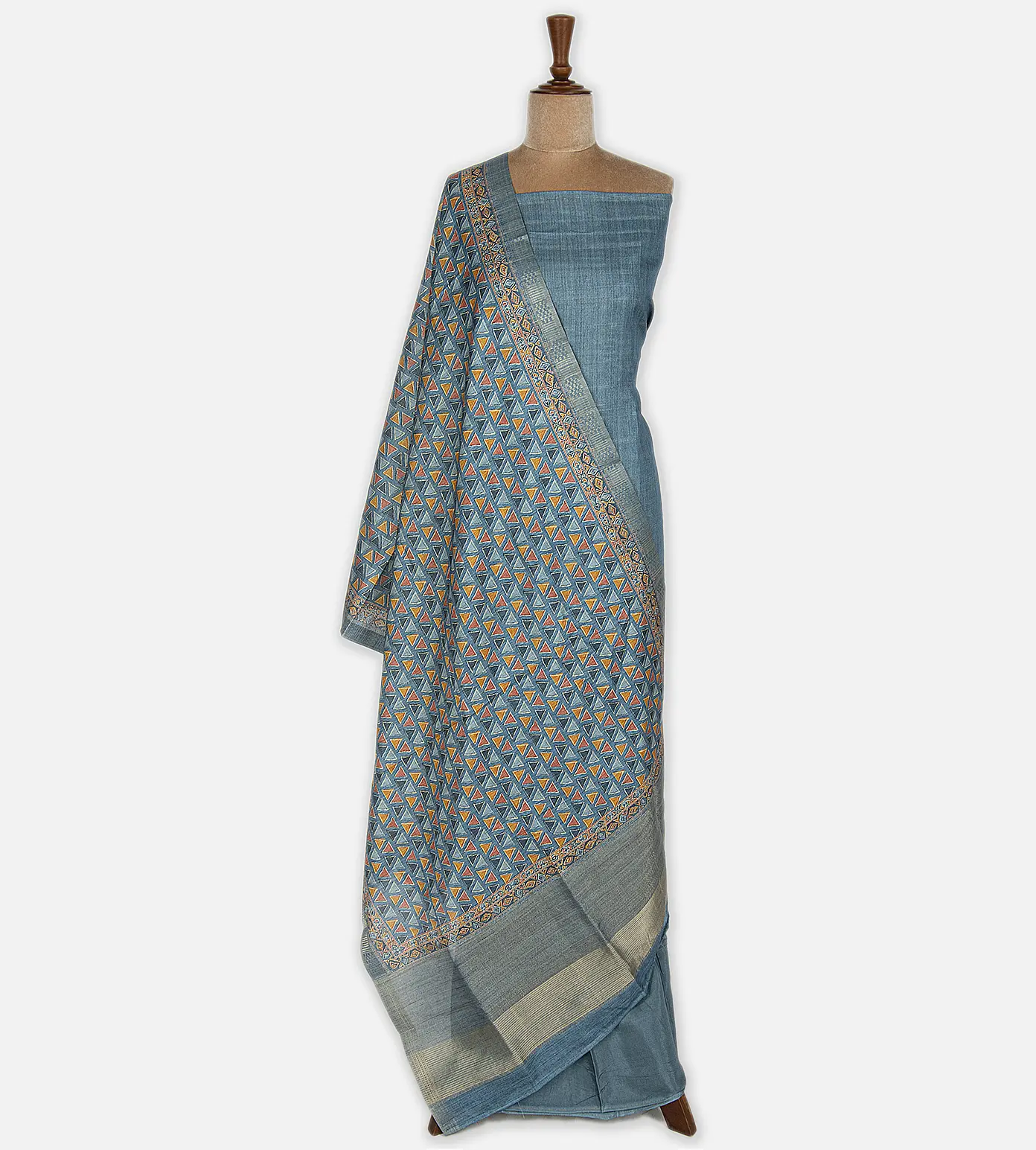 Blue Mixed Cotton Salwar2