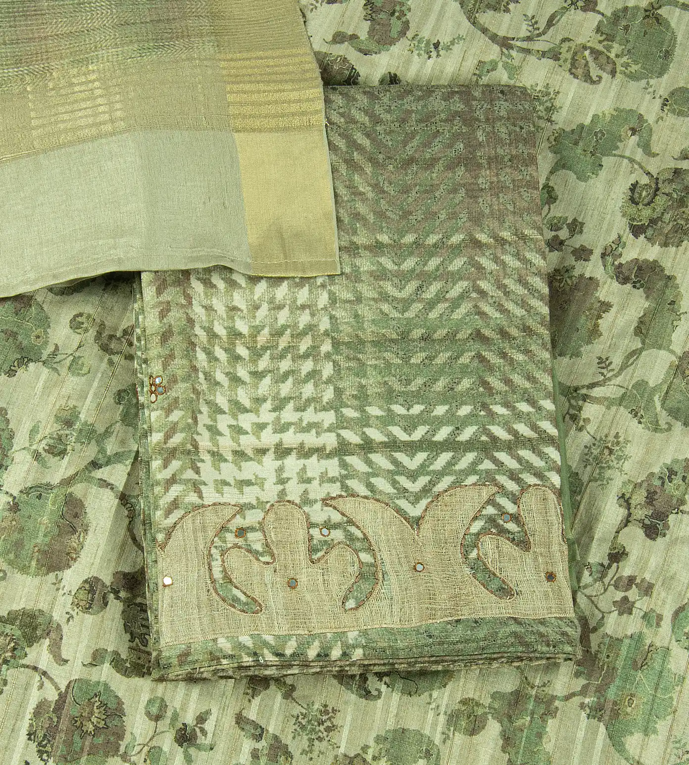 Green Mixed Cotton Salwar1