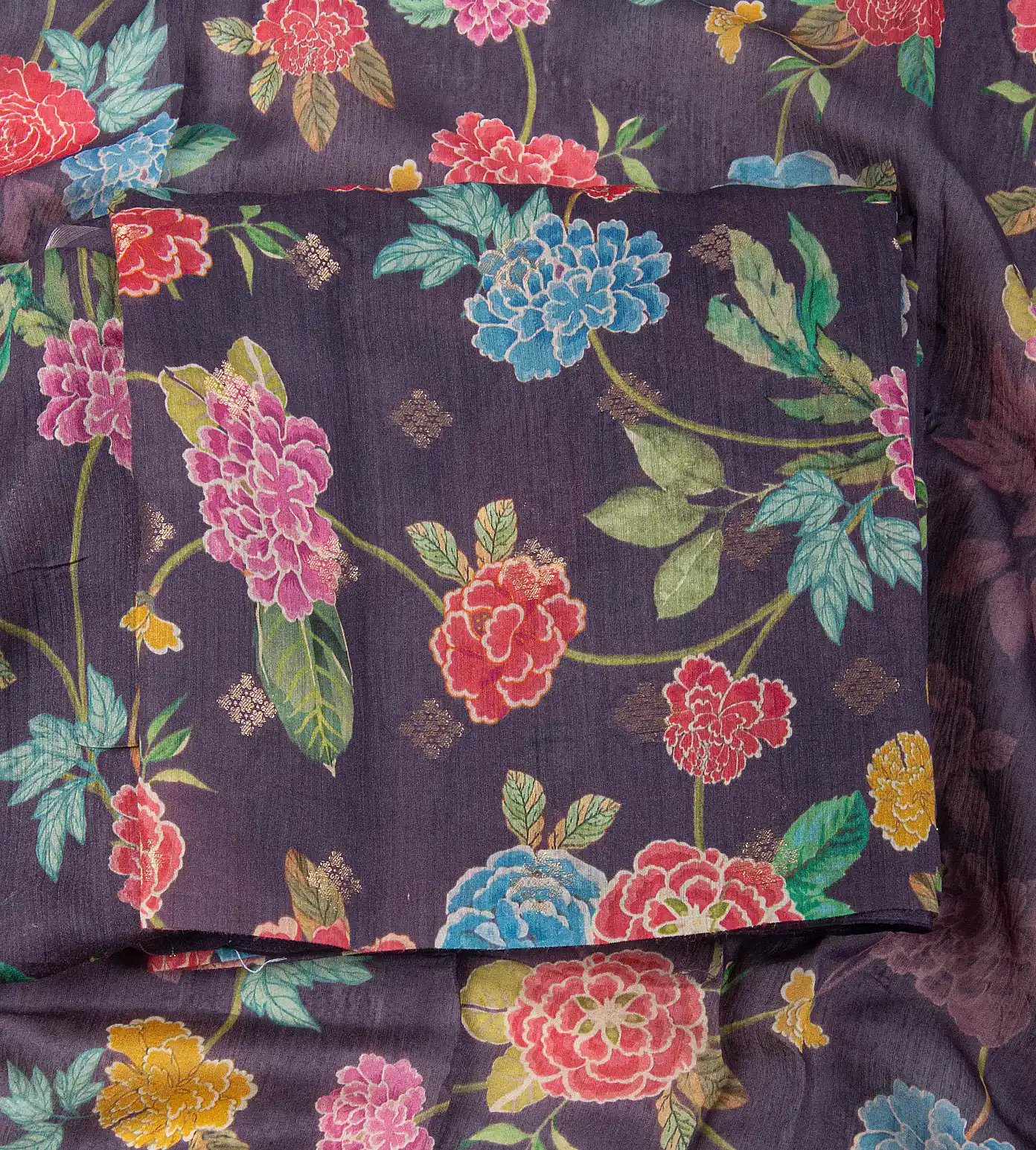 Purple Soft Tussar Salwar1