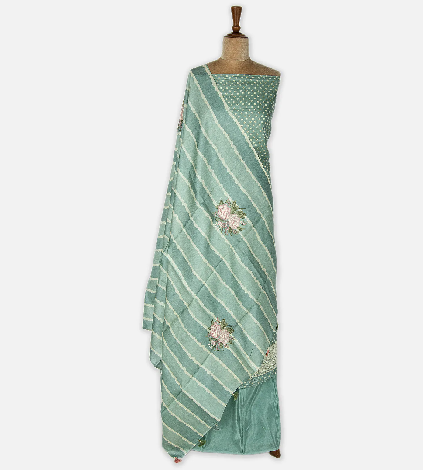 Sea Blue Tussar Salwar2