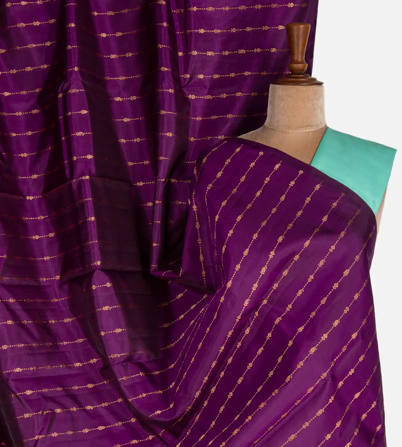 Purple Kanchipuram Silk Saree1